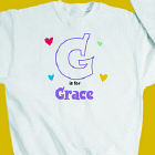 Personalized Hearts Youth Sweatshirt